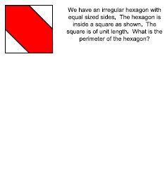 Find the perimeter of a hexagon
